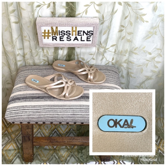 OKA b. Shoes - EUC OKA B JASMINE ELIE CHAI COLOR SANDAL SLIP ON